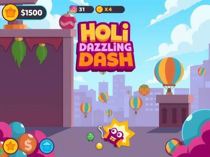Holi Dazzling Dash gameplay mechanics Holi Dazzling Dash Game Mechanics